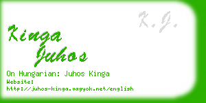 kinga juhos business card